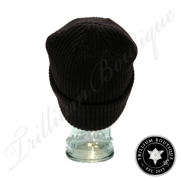 Tommy Hilfiger Unisex Black Cuffed Logo Hat OS - Picture 5 of 5